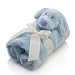 Elegant Baby Soft and Plush Security Blankie - Blue Puppy