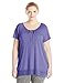 Just My Size Women's Plus-Size Chiffon Trim Tunic, Petal Purple, 3X