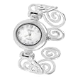 Geneva Platinum Polished Swirl Cuff Watch - 7.5"