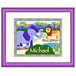 Wild Animals Purple Personalized Print