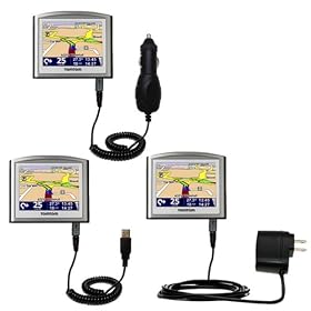 Deluxe Kit for the TomTom ONE 3rd includes a USB cable with Car and Wall Charger - Gomadic Brand w/ TipExchange Technology