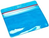 Menda 35093 blauwe horizontale ritssluiting Badge Holder, 4-1/4 "Breedte x 3-5/8" Hoogte (Pack van 50)