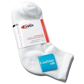 Gamma Women's Coolmax Quarter Crew Tennis Socks - SGWQC