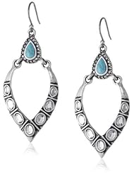Lucky Brand "Winter Glimmer" Silver Pave Drop Earrings