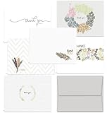 Embellished Thank You - 36 Thank You Cards for $12.99 - 6 Designs - Blank Cards - Gray Envelopes Included