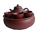 Teagas Purple Clay Travel Teaset Portable Travel Kungfu Tea Set (Consists of 1 Tea Tray 1 Teapot and 3 Cups)
