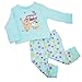 Basico Baby Girls Kids Thermal Longsleeve Top and Pants 2 Piece Pajama Set