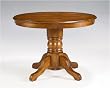 Pedestal Dining Table - Oak - (Cottage Oak) (30" H x 42" W x 42" D)