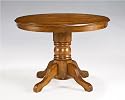 Pedestal Dining Table - Oak - (Cottage Oak) (30" H x 42" W x 42" D)