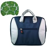 Acer Aspire One AO532h- 2588 2730 2223 2326 2406 Acer 10 inch Netbook 2-Tone Tag Blue-Silver Carrying Case + Mouse Pad