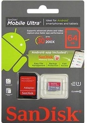 SanDisk Ultra microSDHC Card Plus Adapter