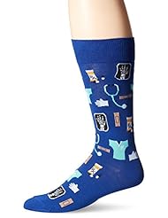 Apparel: Hot Sox Mens Medical Crew Sock, Dark Blue, Shoe: 10-13 - Hot Sox Mens Socks