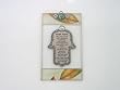 Pewter Hamsa with Blessing Set on Glass