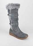 Suede Fur Trim Boot