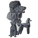ZDISC Poodle, Black Car Mats (set of 2)
