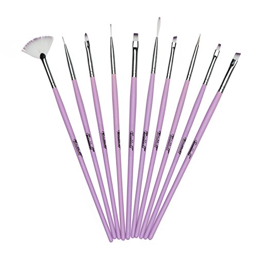 Twinkled T Cotton Dandy Nail Art 10 Pc Brush Set