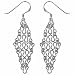 Sterling Silver Swirl flexible Link Chandelier Earrings