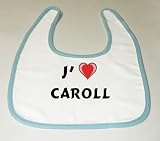 Bavoir de bébé avec J'aime Caroll
