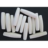 Genuine Hairpipe Bone; Ivory White, 1 inch 25 pcs Hair Pipe Choker Beads