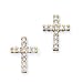 Jewelry : 10K Yellow Gold 1/4 ct. Diamond Cross Earrings