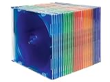 CE CD and DVD assorted colour slimline cases, PACK of 25