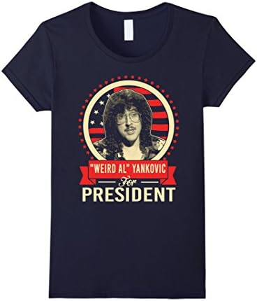 Women's Weird-AL-Yankovic For 2016 Trend Tshirt Small Navy