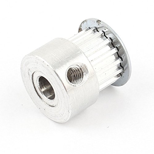 Aluminum Alloy T2.5 16 Teeth 5mm Bore Dia Double Flanged Timing Pulley