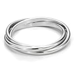 Sterling Silver Triple Interlocked Ro...