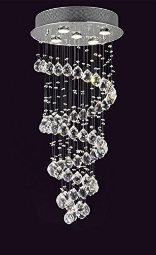 George Versailles Modern Contemporary "Rain Drop" Chandelier with Crystal Balls H60"xW26"
