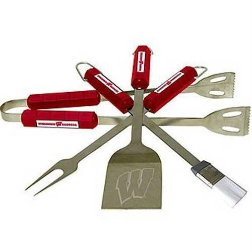 wisconsin badgers ncaa grill bbq utensil set cheap price