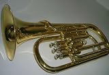 Rossetti Brass Baritone Horn, Bb, Piston, Case, 9" Bell