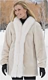 Women's 32 Sheared Beaver Lapover with Fox Tuxedo