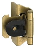 Amerock BP8701-BB Double Demountable Hinge 1/4-Inch overlay, Burnished Brass