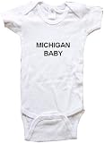 MICHIGAN BABY - State Series - White, Blue or Pink Onesie / Baby T-shirt