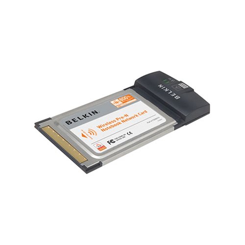 Belkin Wireless Pre-N Network Notebook Card - Network adapter - CardBus - 802.11b, 802.11g, 802.11n (draft)