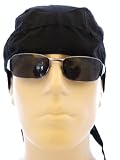 BLACK Solid Color Head Wrap/ Medical Cap/ Skull Cap/ Welders Cap/ Bandana, Breathable 100% Cotton, One Size to Fit Most Men, Women and Teens, Suitable for Athletes, Medical, Welding, Healthcare, Bikers, Truckers, Painters, Gardeners, Restaurants and Food Workers to Keep Hair Out of Face