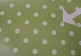 Sage Dotty PVC Wipe Clean Tablecloth PRINT FAULTS 200 x 137cm