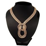 Gold Tone Mesh Knot Choker Necklace - 37cm Length