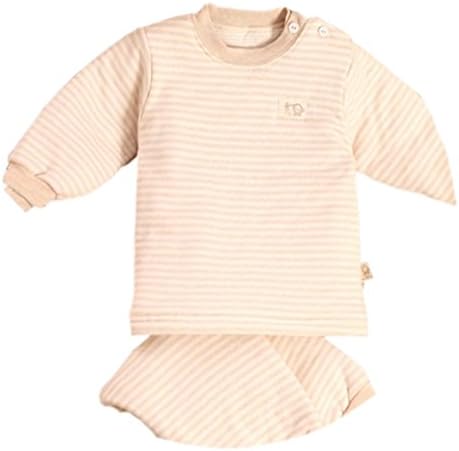 Baby Colored Cotton Thicken Underwear Shoulder Open Children's Long Suits