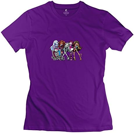 Nozone Monster High Friends T-shirt For Women - XL Purple Religion Short Sleeve Purple T Shirts For Adult