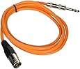 Seismic Audio - SATRXL-M6 - Orange 6' XLR Male to 1/4" TRS Patch Cable