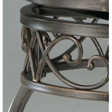 Hillsdale Lincoln 26-Inch Backless Swivel Counter Stool, Black Gold Finish with Beige Fabric