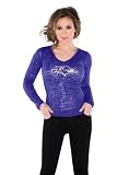 Baltimore Ravens Women's Burnout Team Long Sleeve Thermal - by Alyssa Milano