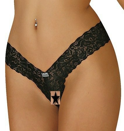 Eros Veneziani Stringtanga ovaire, No 2362, schwarz, Einheitsgröße