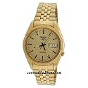 Seiko 5 Men's Gold Tone Automatic Self-winding Watch Model SNK128K