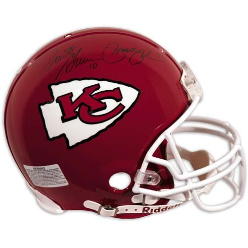 Mounted Memories Kansas City Chiefs Priest Holmes/Trent Green Signed Pro Helmet