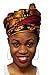 Burgundy Red African Print Head Wrap