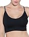 Women's Black Seamless Comfort Criss Cross Sports Bra Strappy Wirefree Yoga Bra