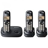 Electronics : Panasonic KXTG7303 DECT Trio - Black