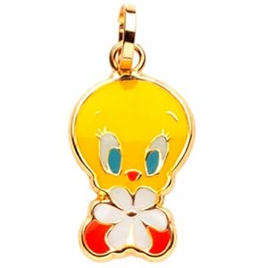 Yellow Gold Looney Tunes Tweety Bird Pendant